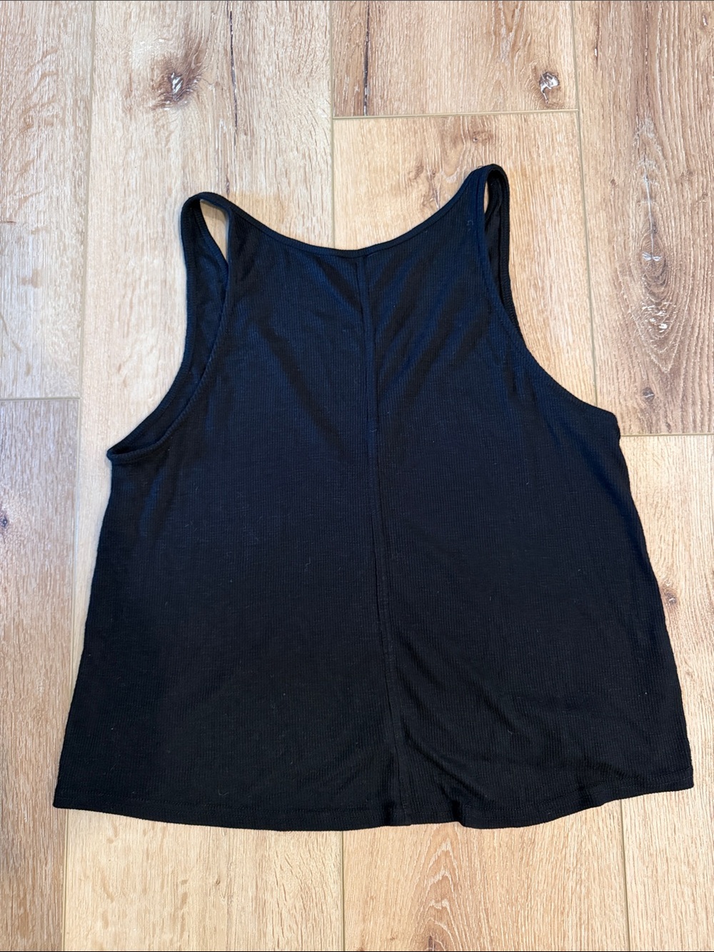 Intimately by Free People | Black Ribbed Sleeveless Tank Top | V-Back | size S